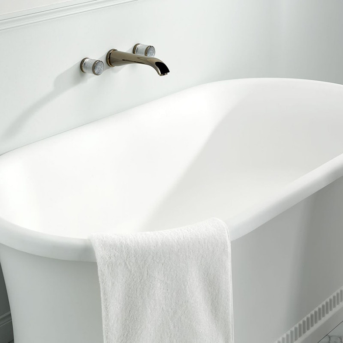 Смеситель для ванны скрытого монтажа THG Hirondelles A4J-H66-41SGB (амбра, прозрачный)