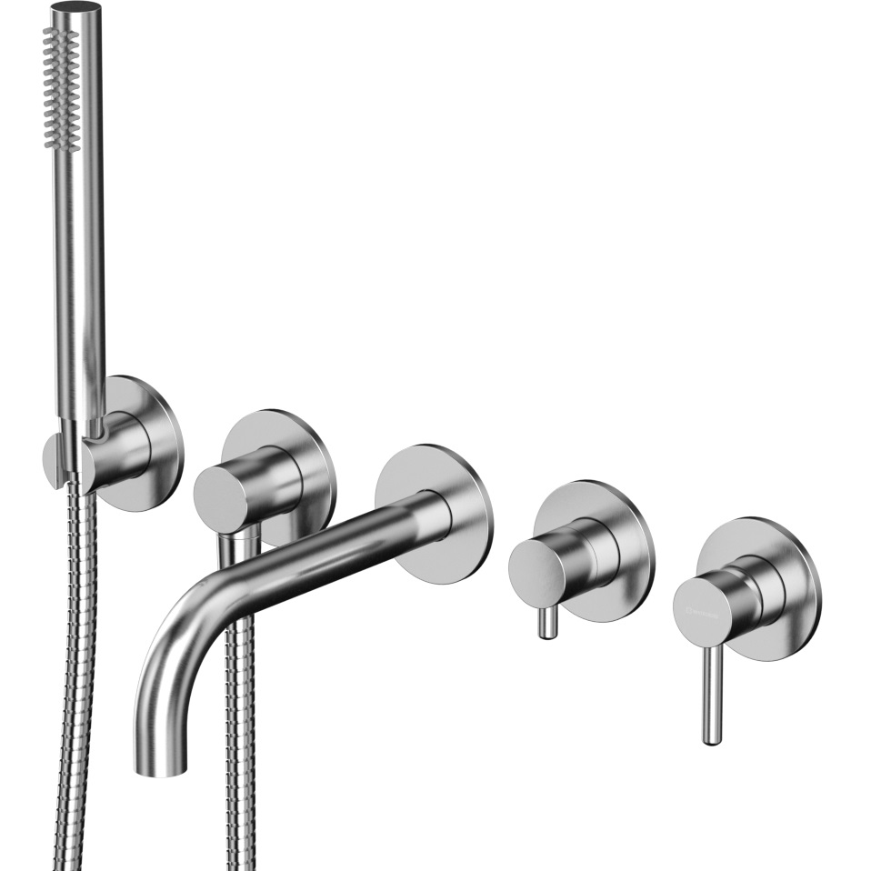 Смеситель для ванны скрытого монтажа Whitecross Серия Y Y1240NIB (никель брашированный), с изливом