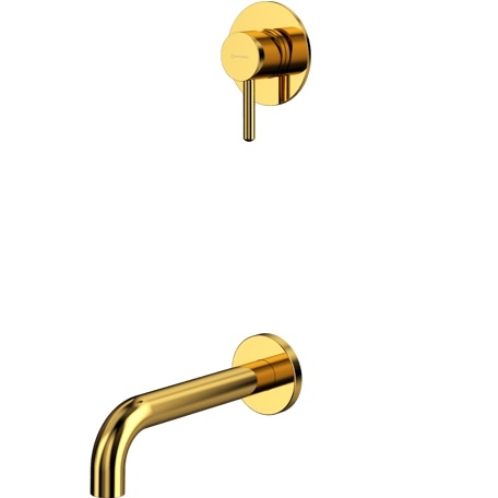 Смеситель для ванны скрытого монтажа Whitecross серия Y YSET03GL (золотой PVD), с изливом