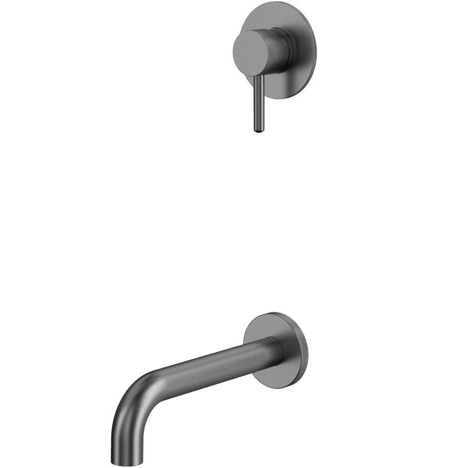 Смеситель для ванны скрытого монтажа Whitecross серия Y YSET03GM (оружейный металл PVD), с изливом