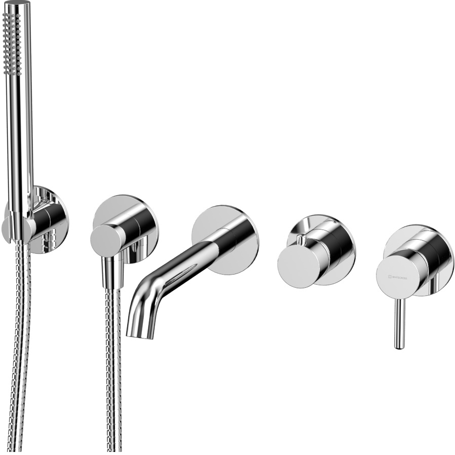 Смеситель для ванны скрытого монтажа Whitecross Серия Y YSET1240CR (хром), с изливом