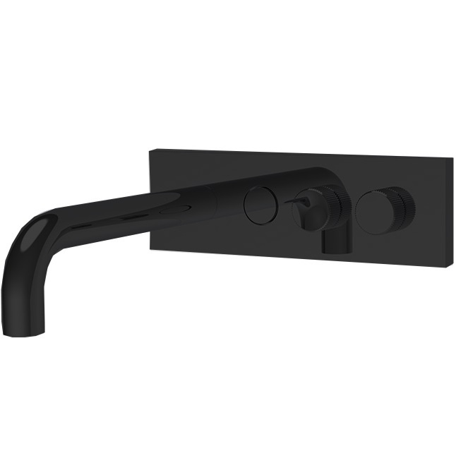 Смеситель для ванны встраиваемый Fima Carlo Frattini Switch On F5969X21NS (черный матовый), с изливом