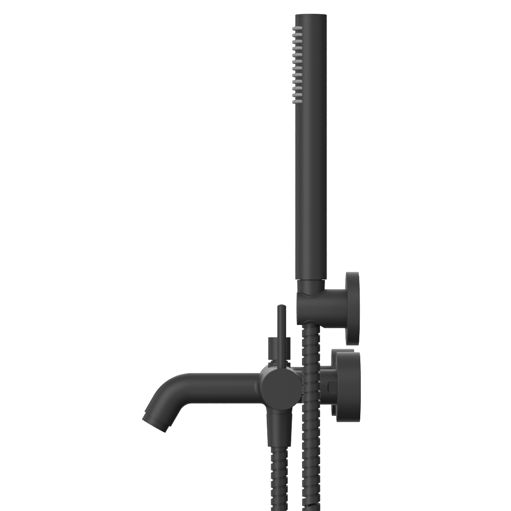 Смеситель для ванны Whitecross Серия Y Y1231BL (черный матовый), с душевым комплектом