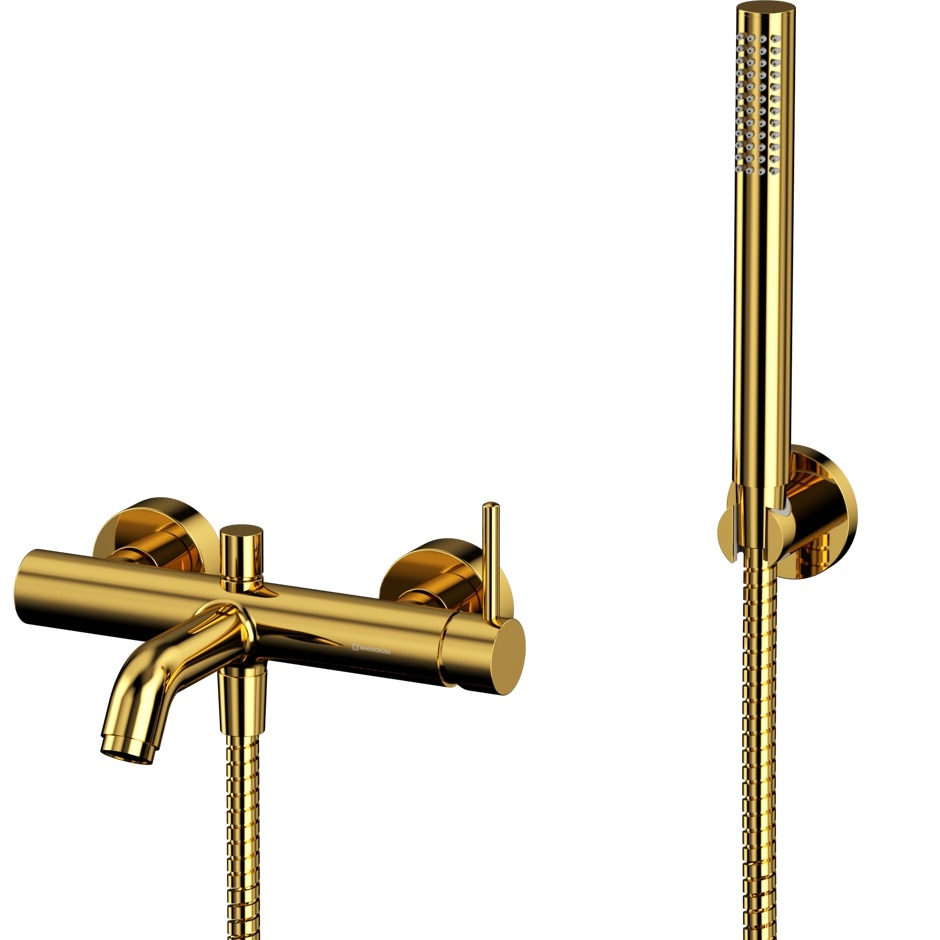 Смеситель для ванны Whitecross Серия Y Y1231GL (золотой), с душевым комплектом