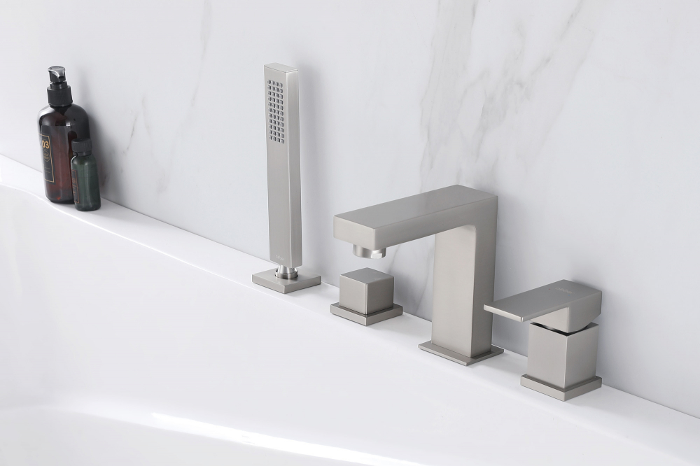 Смеситель на борт ванны Abber Daheim AF8213SP (сатин)