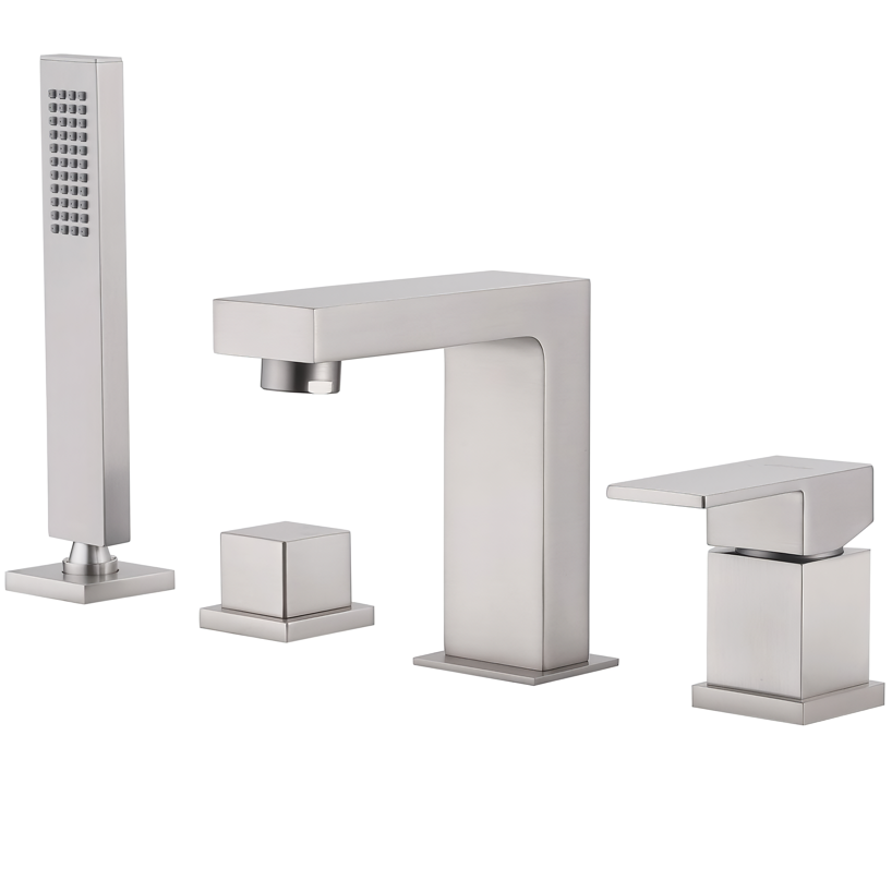 Смеситель на борт ванны Abber Daheim AF8213SP (сатин)