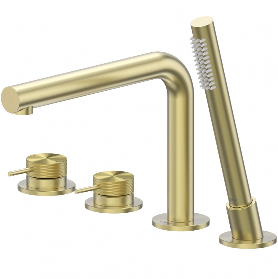 Смеситель на борт ванны Abber Emotion 316 AF8813BG (золото брашированное)