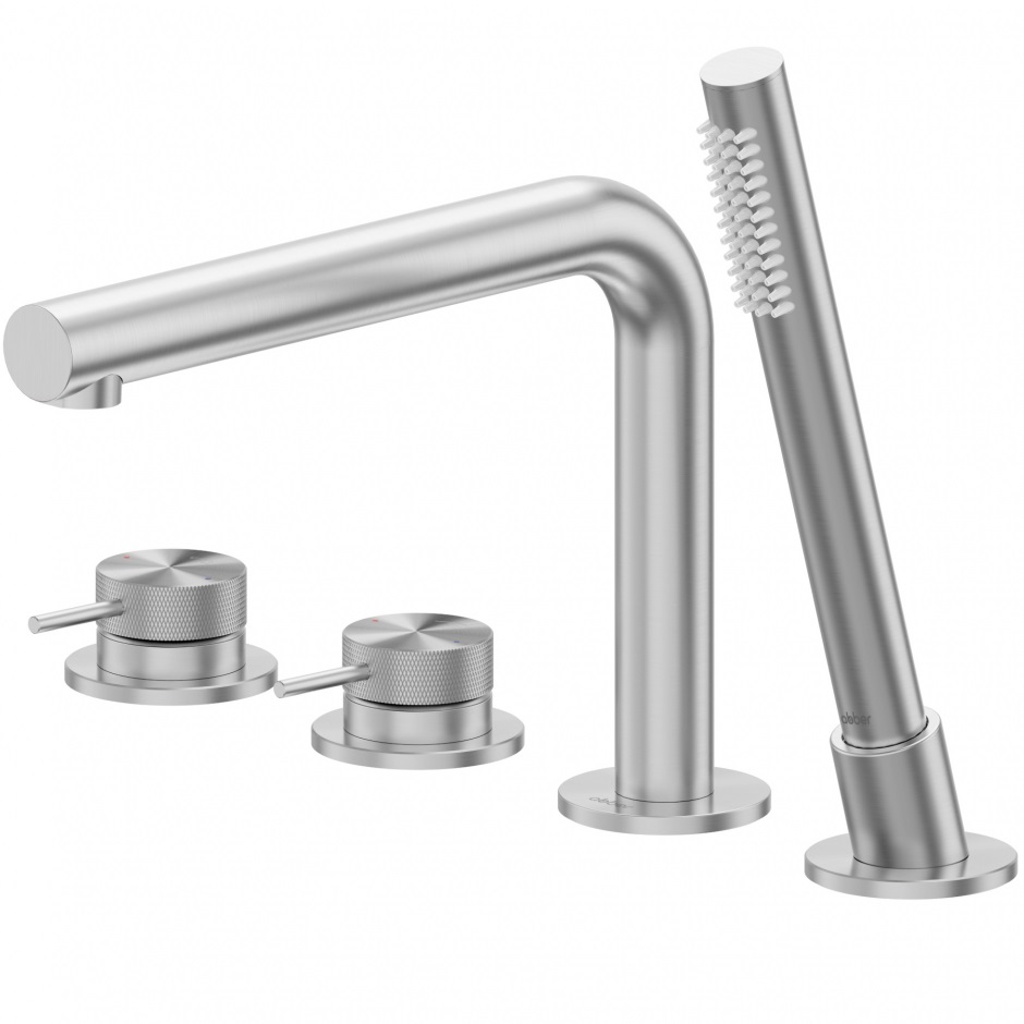 Смеситель на борт ванны Abber Emotion 316 AF8813BST (сталь брашированная)