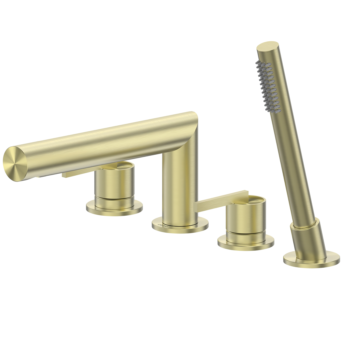 Смеситель на борт ванны Abber Perfekte 316 AF8A13BG (золото брашированное) с лейкой