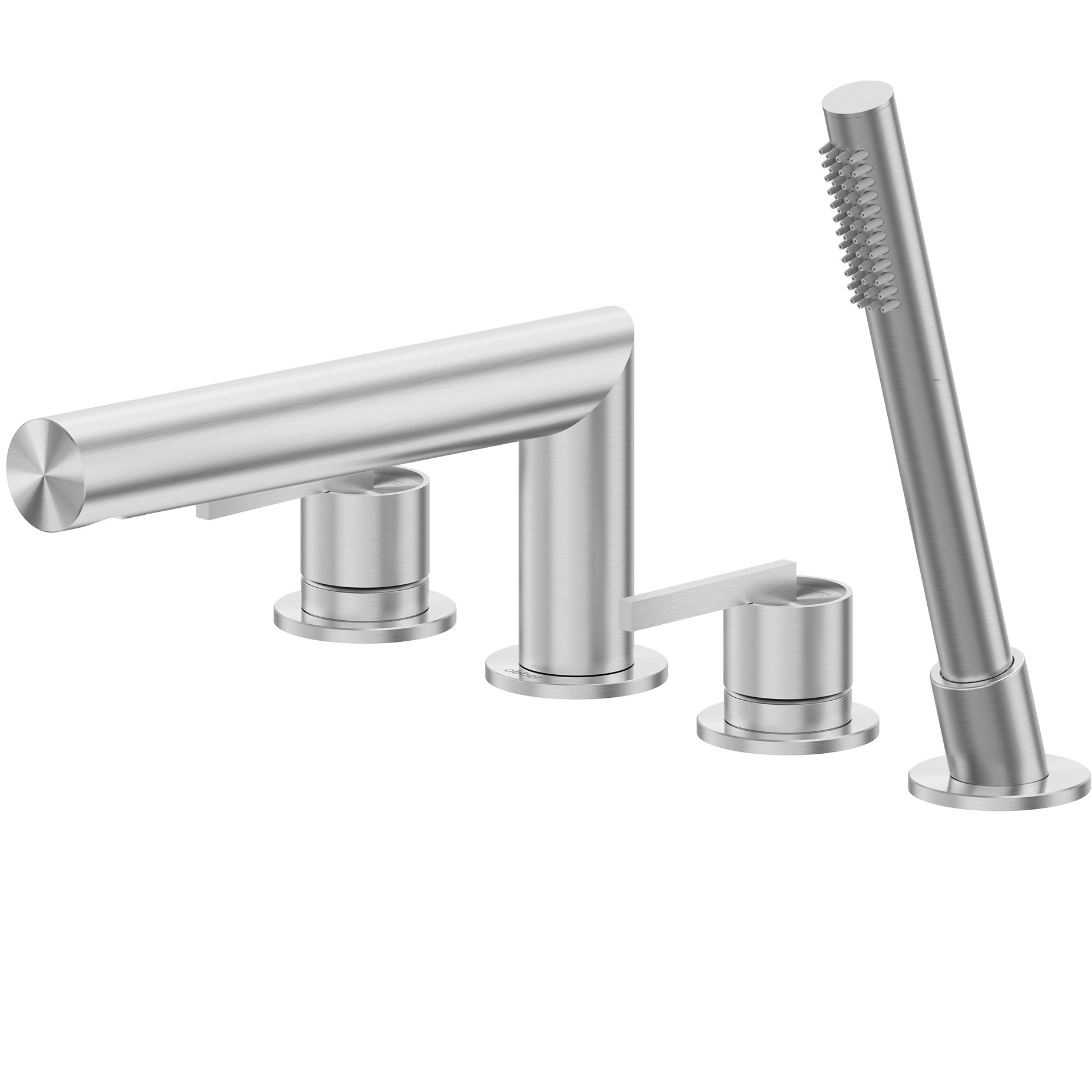 Смеситель на борт ванны Abber Perfekte 316 AF8A13BST (сталь брашированная) с лейкой