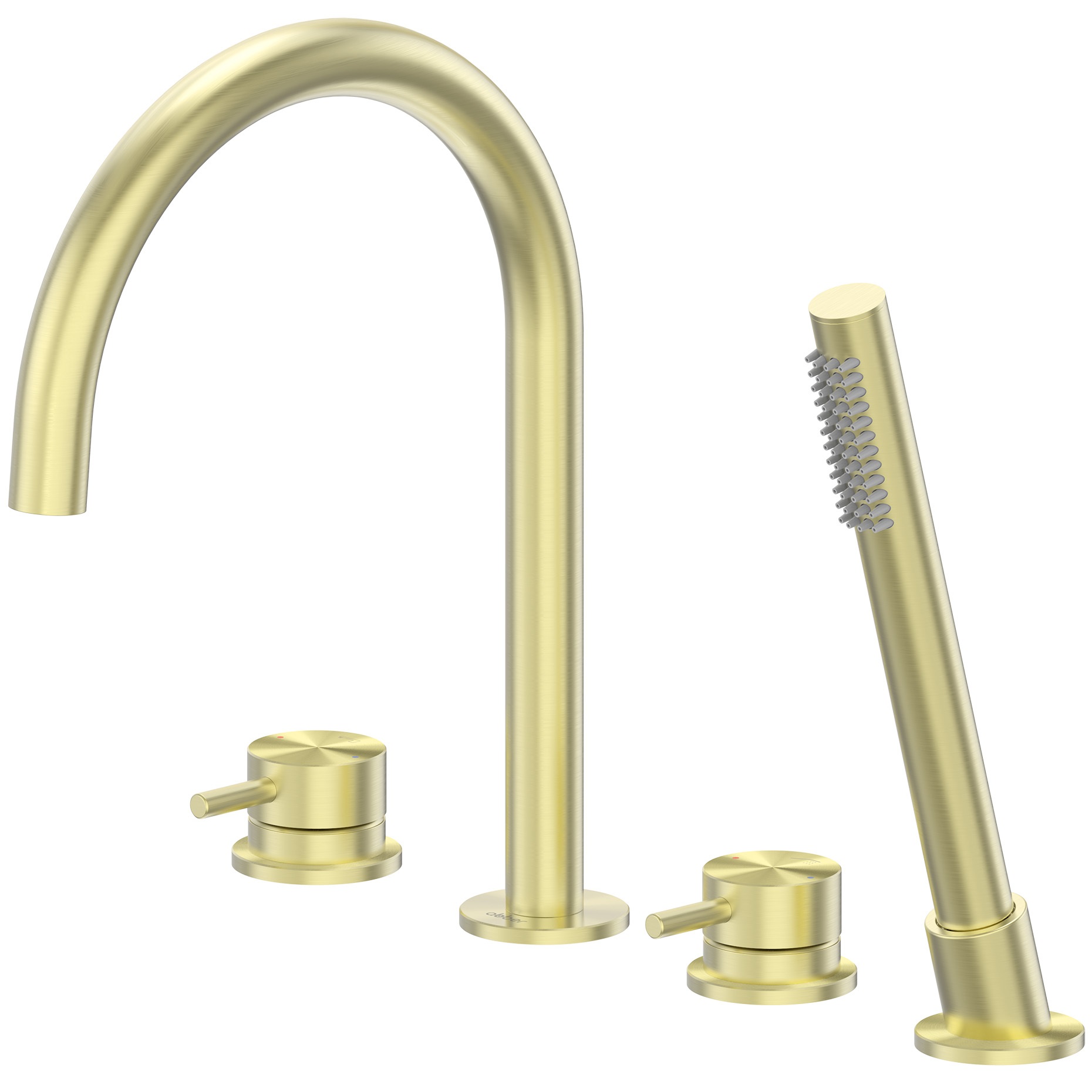 Смеситель на борт ванны Abber Wasser Kreis 316 AF8113BG (золото брашированное)