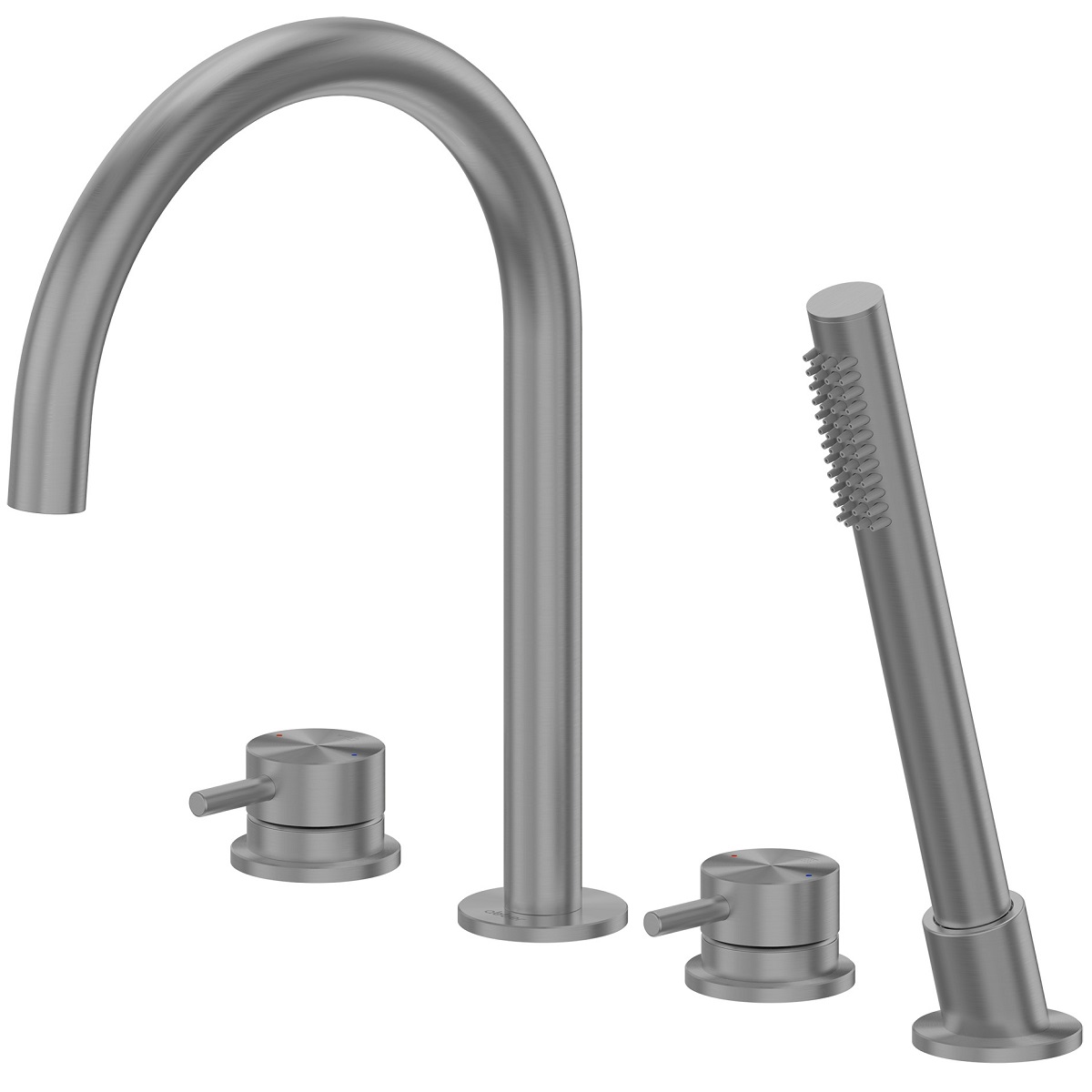 Смеситель на борт ванны Abber Wasser Kreis 316 AF8113BGG (оружейная сталь брашированная)