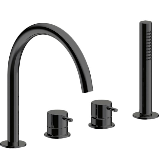 Смеситель на борт ванны Almar E214006.AB (черный металл брашированный)