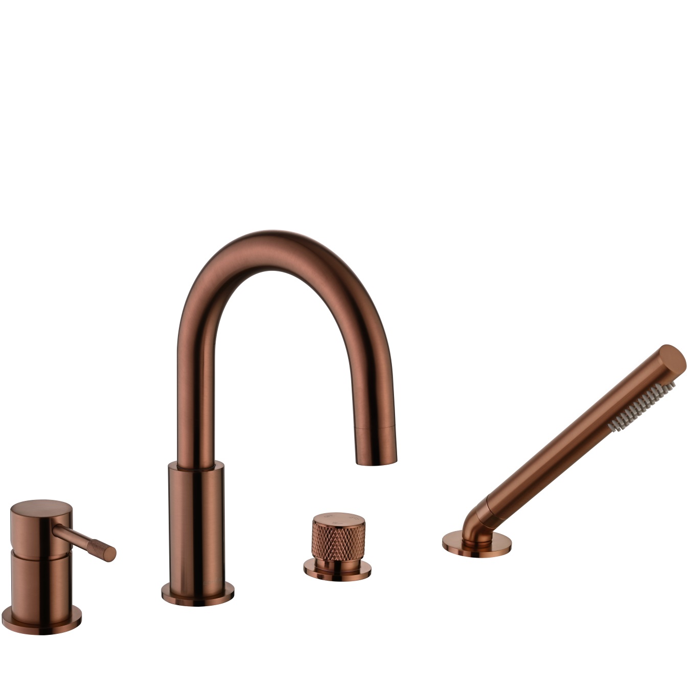 Смеситель на борт ванны Boheme Uno 460-BRB (бронза брашированная), с изливом