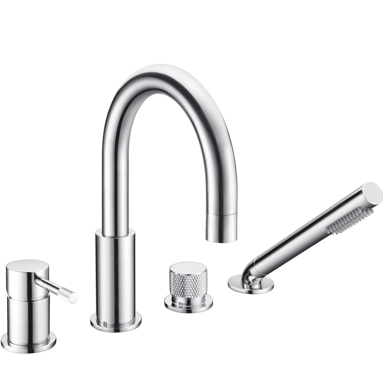 Смеситель на борт ванны Boheme Uno 460-CR (хром), с изливом