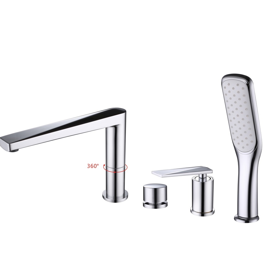 Смеситель на борт ванны Boheme Venturo 370 (хром), с изливом