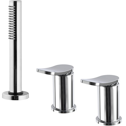 Смеситель на борт ванны Fima Carlo Frattini Flo F3814/1NCR (хром), без излива