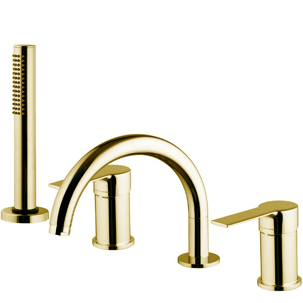 Смеситель на борт ванны Fima Carlo Frattini Mast F3144NOR (золотой), с изливом