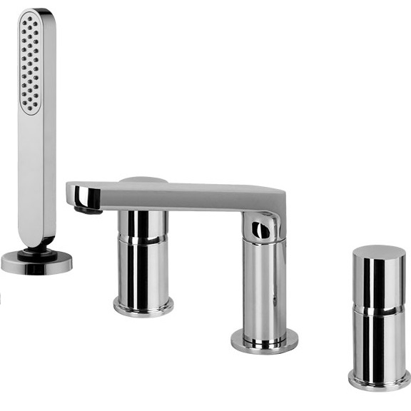 Смеситель на борт ванны Fima Carlo Frattini Nomos Go F4174NCR (хром), с изливом