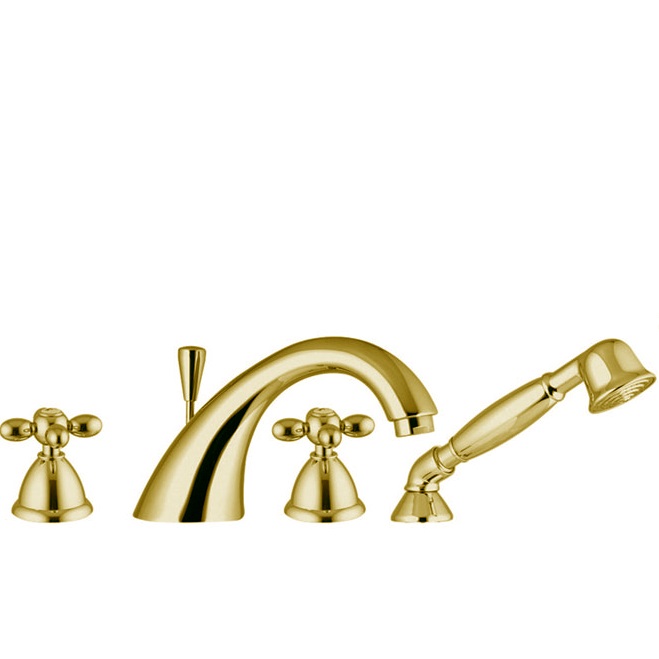 Смеситель на борт ванны Fima Carlo Frattini Olivia F5014OR (золотой), с изливом