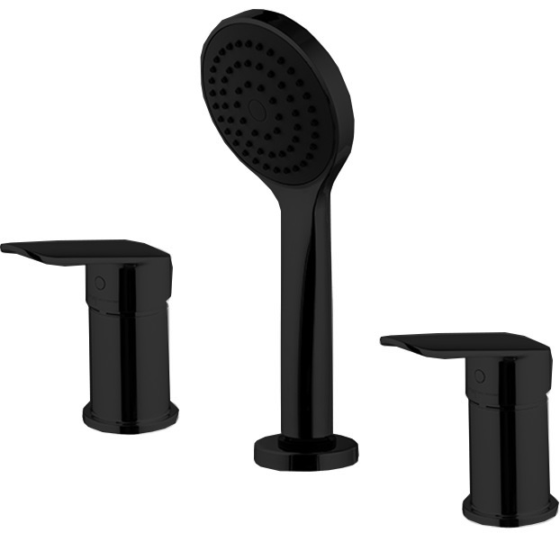 Смеситель на борт ванны Fima Carlo Frattini Serie 22 F3844/1NNS (черный матовый), без излива