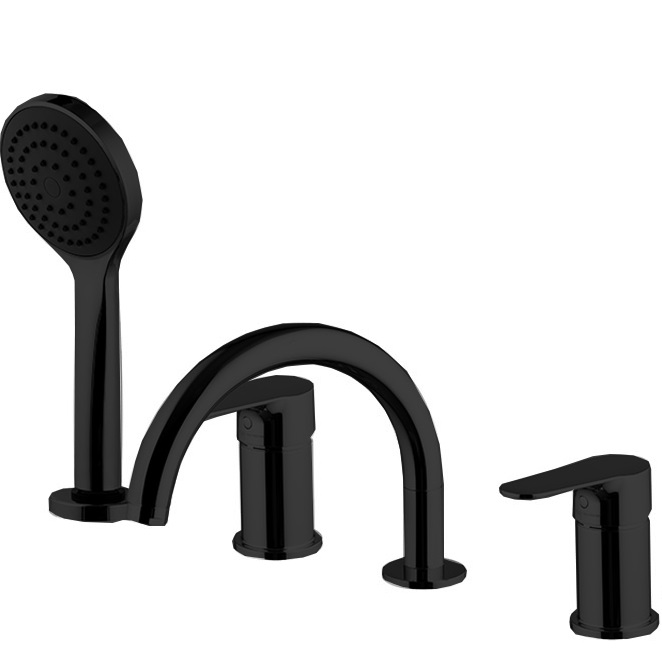 Смеситель на борт ванны Fima Carlo Frattini Serie 22 F3844NNS (черный матовый), с изливом