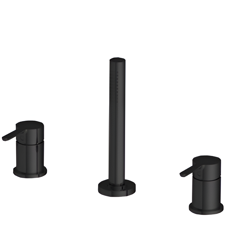 Смеситель на борт ванны Fima Carlo Frattini Snap F3124/1NNS (черный матовый), без излива