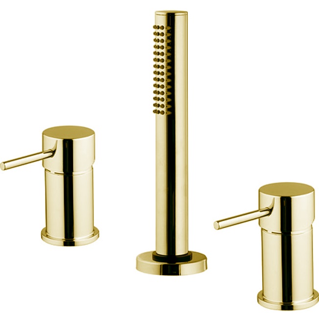 Смеситель на борт ванны Fima Carlo Frattini Spillo Up F3044/1NOR (золотой), без излива