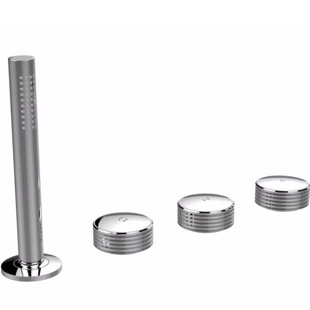 Смеситель на борт ванны Fima Carlo Frattini Texture Collection F5614/1HCR (хром), без излива