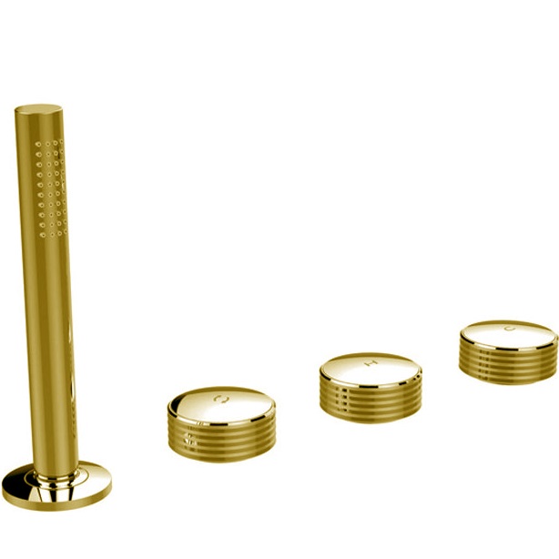 Смеситель на борт ванны Fima Carlo Frattini Texture Collection F5614/1HOR (золотой), без излива