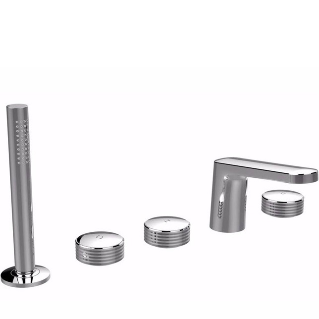 Смеситель на борт ванны Fima Carlo Frattini Texture Collection F5614HCR (хром), с изливом