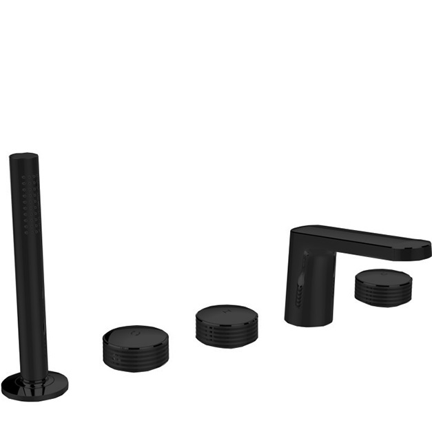 Смеситель на борт ванны Fima Carlo Frattini Texture Collection F5614HNS (черный матовый), с изливом