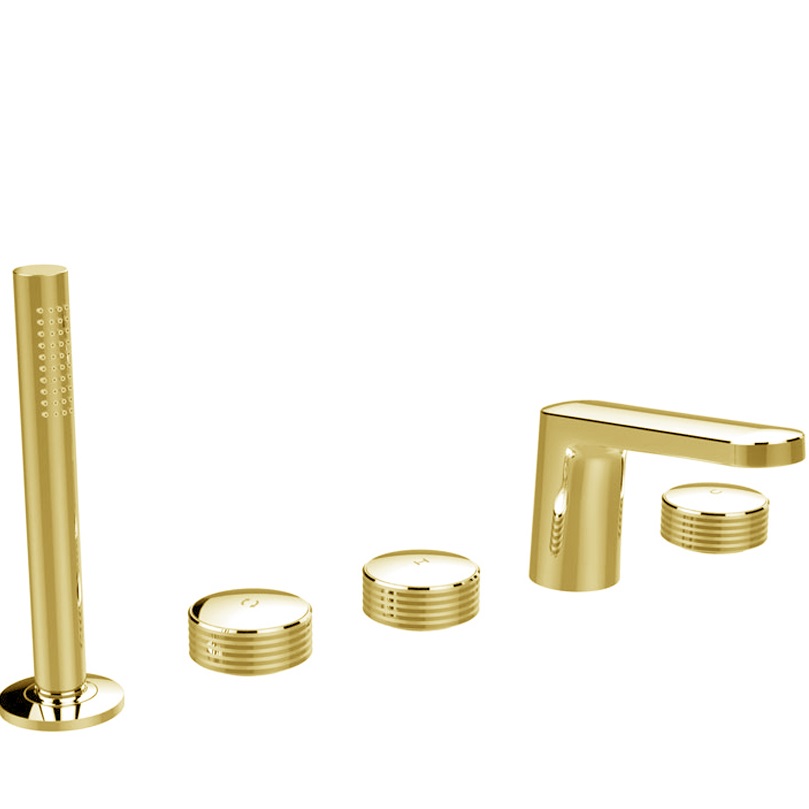 Смеситель на борт ванны Fima Carlo Frattini Texture Collection F5614HOR (золотой), с изливом