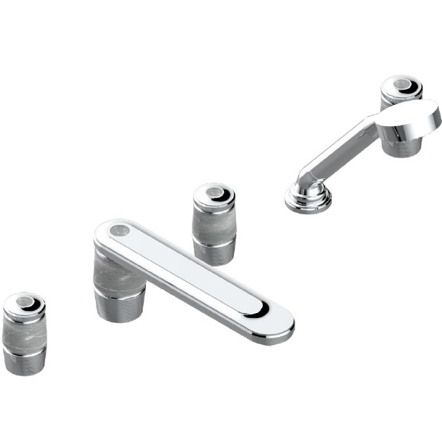 Смеситель на борт ванны THG Corvair Fior di Bosco U8K-A02-1132SG (хром), с изливом