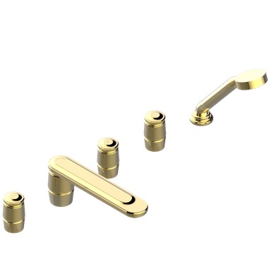 Смеситель на борт ванны THG Corvair U8D-F01-1132SG (золотой), с изливом