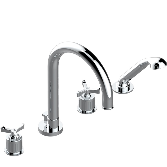 Смеситель на борт ванны THG Hamptons G4R-A02-112BSGBH (хром), с изливом