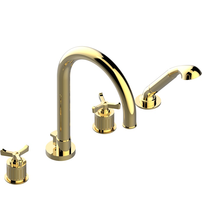 Смеситель на борт ванны THG Hamptons G4R-F01-112BSGBH (золотой), с изливом