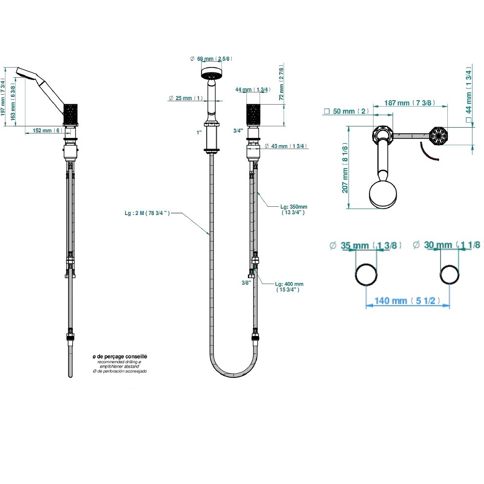 Смеситель на борт ванны THG Nihal Porcelaine Ivoire U2N-F30-6532/60A (золотой, айвори), прогрессивный, без излива