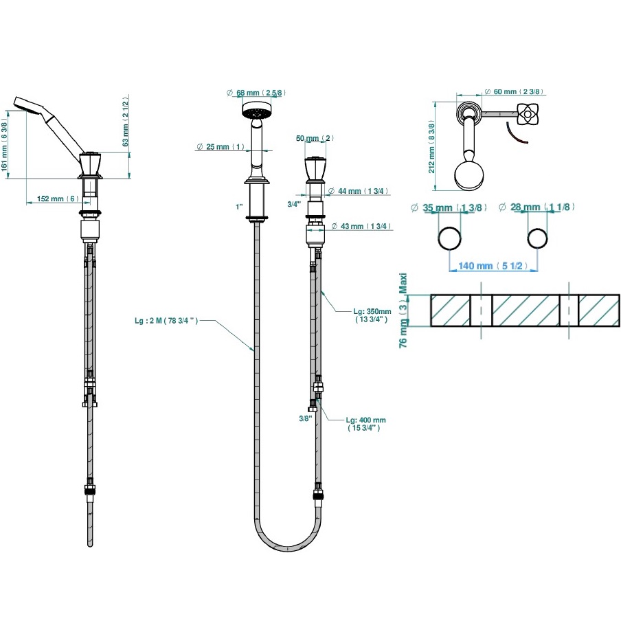 Смеситель на борт ванны THG Petale de cristal clair U6A-F01-6532/60A (золотой, прозрачный хрусталь), без излива