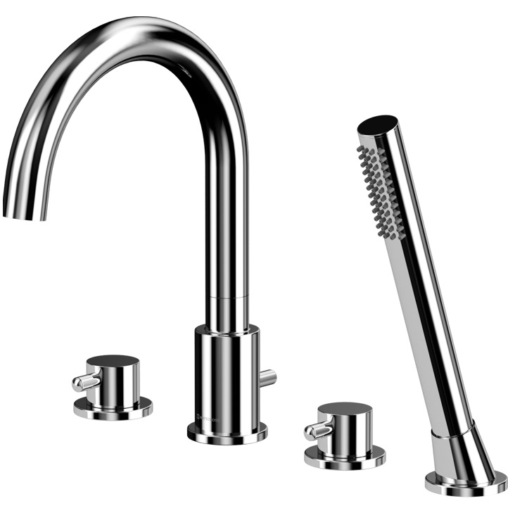 Смеситель на борт ванны Whitecross Серия Y Y1232CR (хром), с изливом