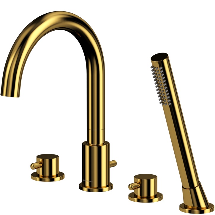 Смеситель на борт ванны Whitecross Серия Y Y1232GL (золотой), с изливом