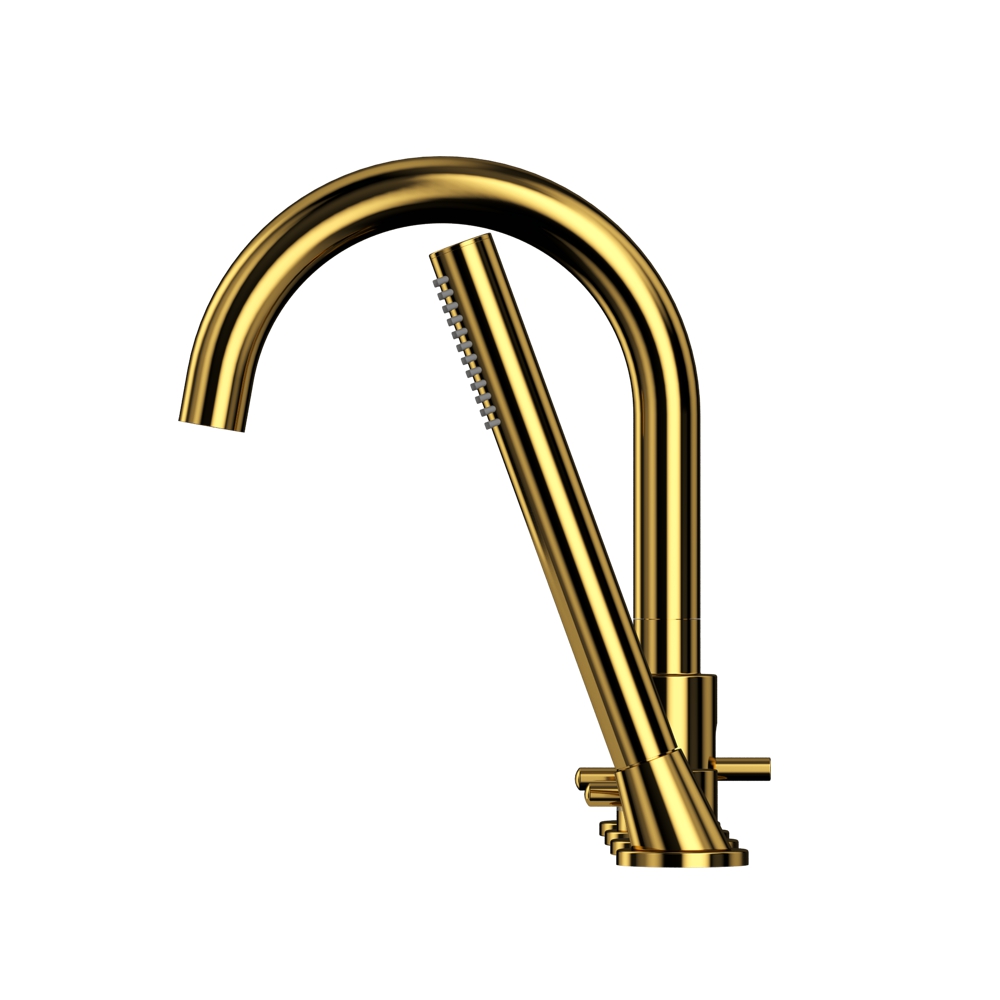 Смеситель на борт ванны Whitecross Серия Y Y1232GL (золотой), с изливом