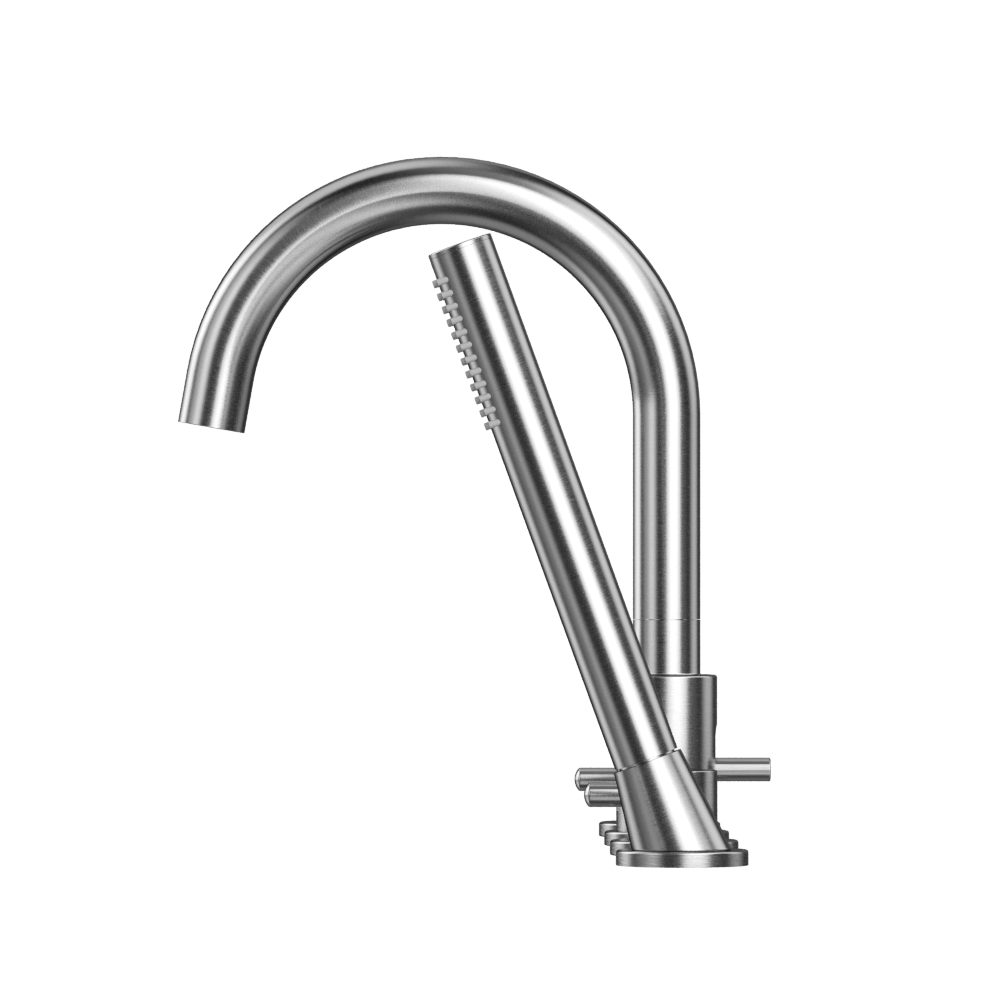 Смеситель на борт ванны Whitecross Серия Y Y1232NIB (никель брашированный), с изливом