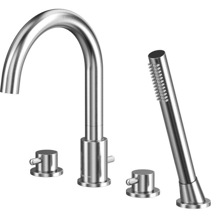 Смеситель на борт ванны Whitecross Серия Y Y1232NIB (никель брашированный), с изливом