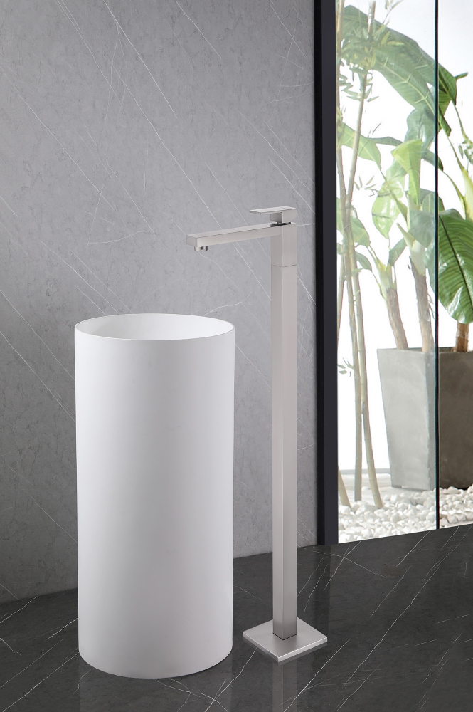 Смеситель напольный для раковины Abber Daheim AF8241SP (сатин)