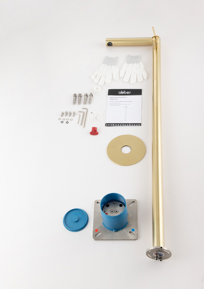 Смеситель напольный для раковины Abber Perfekte 316 AF8A40BG (золото брашированное)