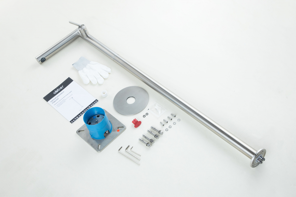 Смеситель напольный для раковины Abber Perfekte 316 AF8A40BST (сталь брашированная)