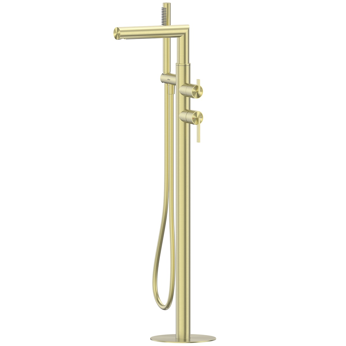Смеситель напольный для ванны Abber Perfekte 316 AF8A15BG (золото брашированное)