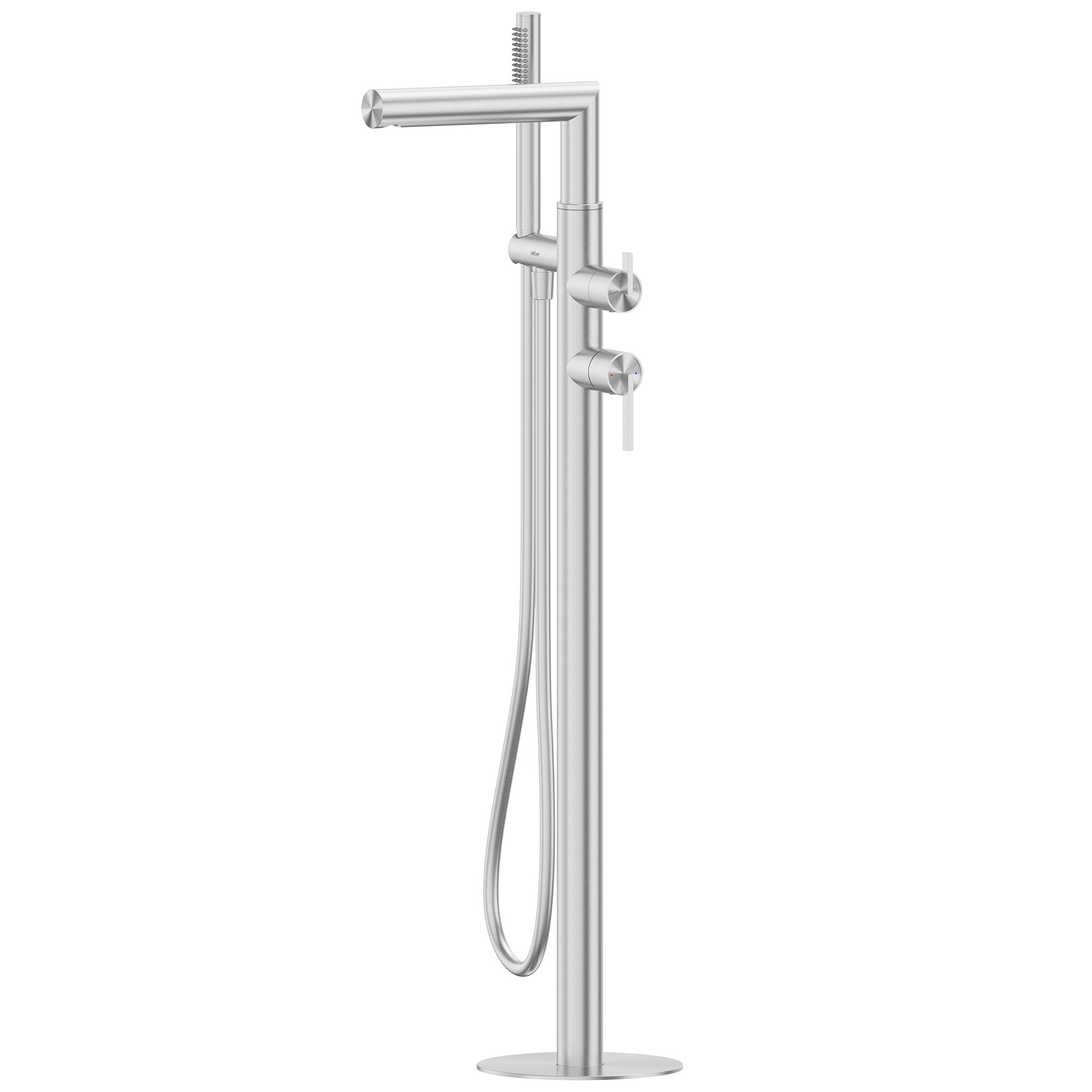 Смеситель напольный для ванны Abber Perfekte 316 AF8A15BST (сталь брашированная)