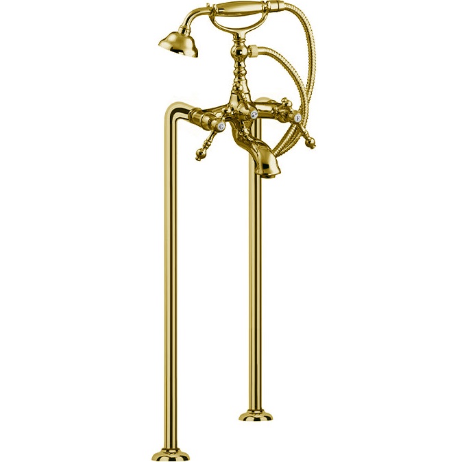 Смеситель напольный для ванны Fima Carlo Frattini Epoque F5054/4OR (золотой)